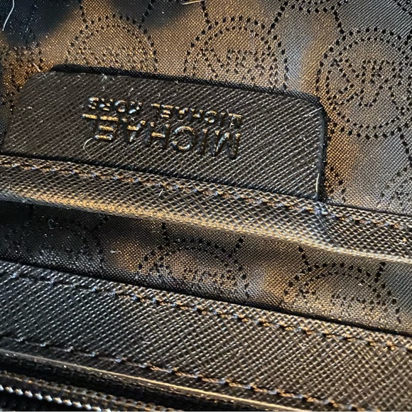 Michael Kors black leather tote bag- 17 inches by 11 inches. - Picture 3 of 9